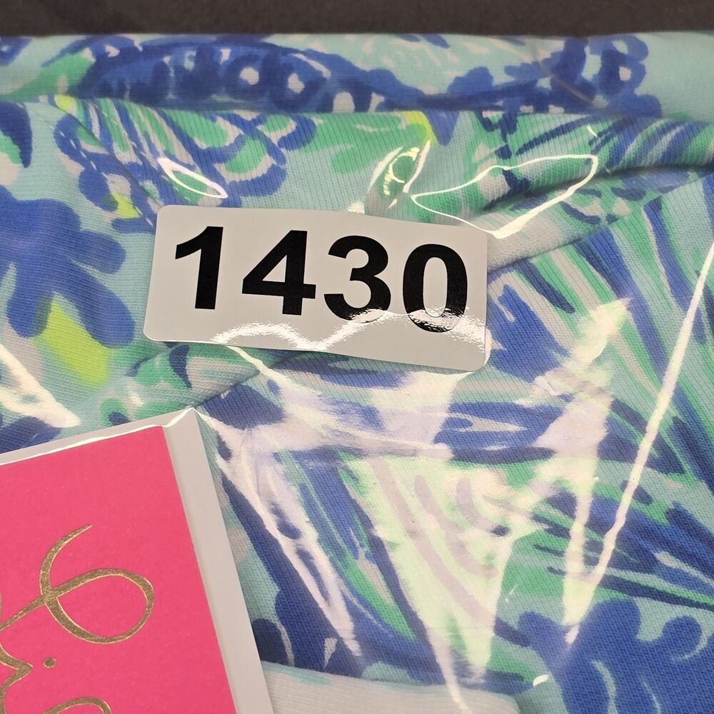 Lilly Pulitzer Skipper Popover UPF 50+ Seeing Double Sea Glass Aqua Size XL New - Picture 14 of 14